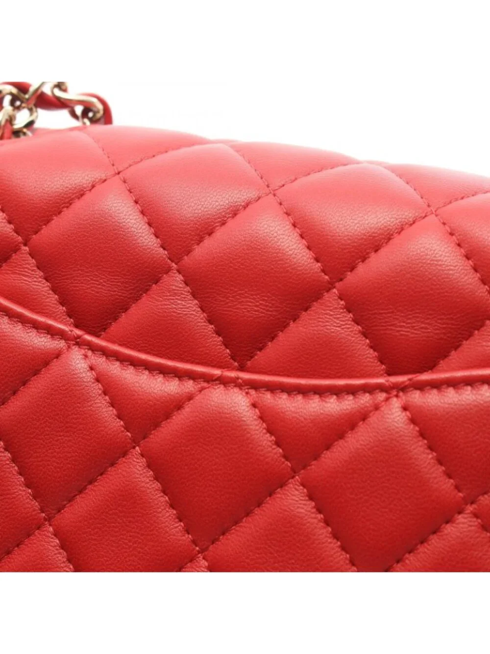 Chanel Shoulder Bag Mini Quilted 20 Red Lambskin Chain